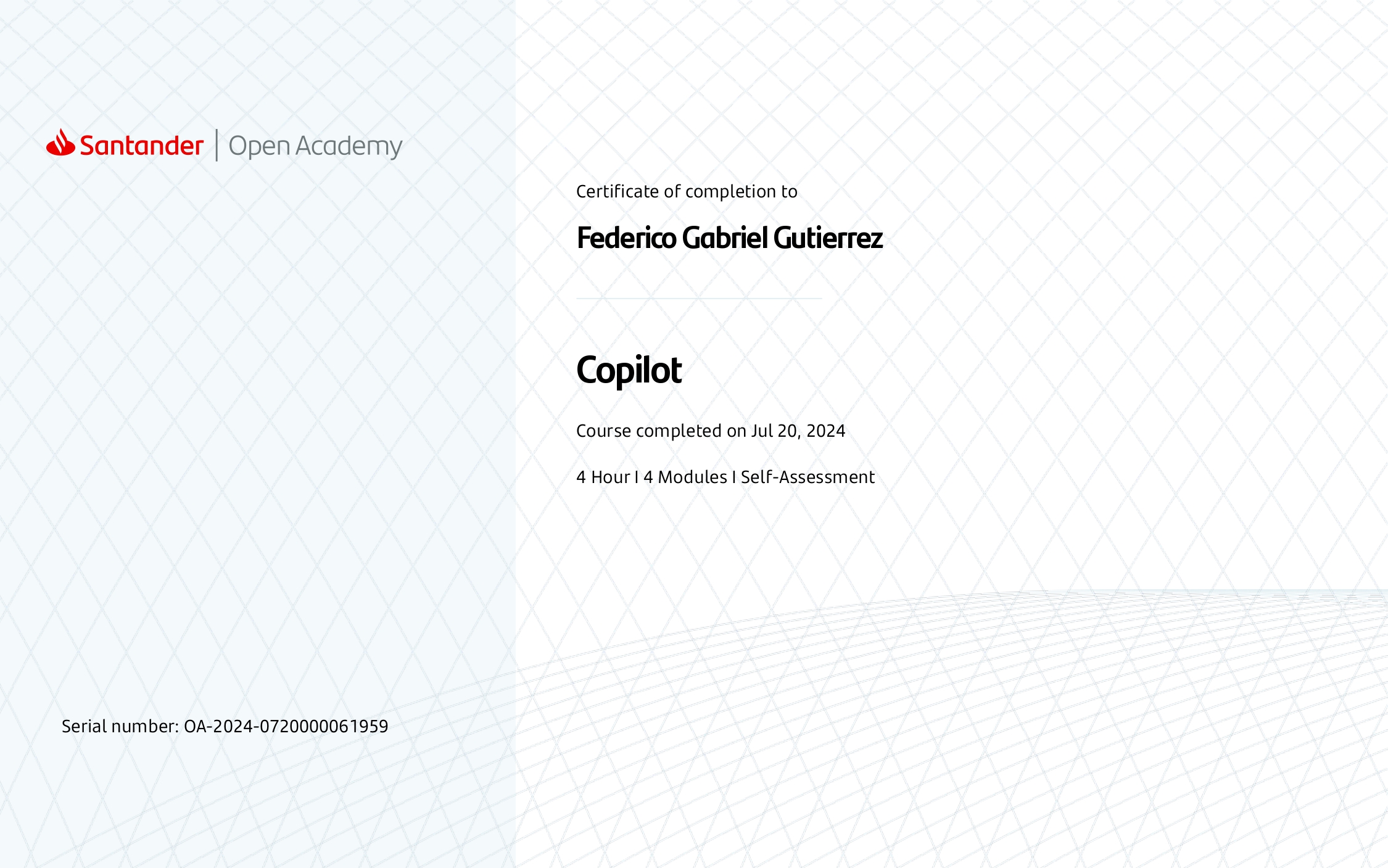 Certificado Copilot