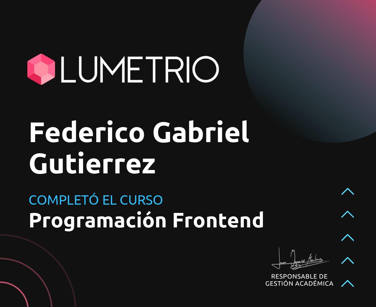 Certificado Programacion Frontend