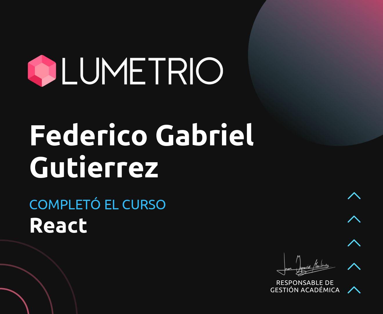 Certificado React
